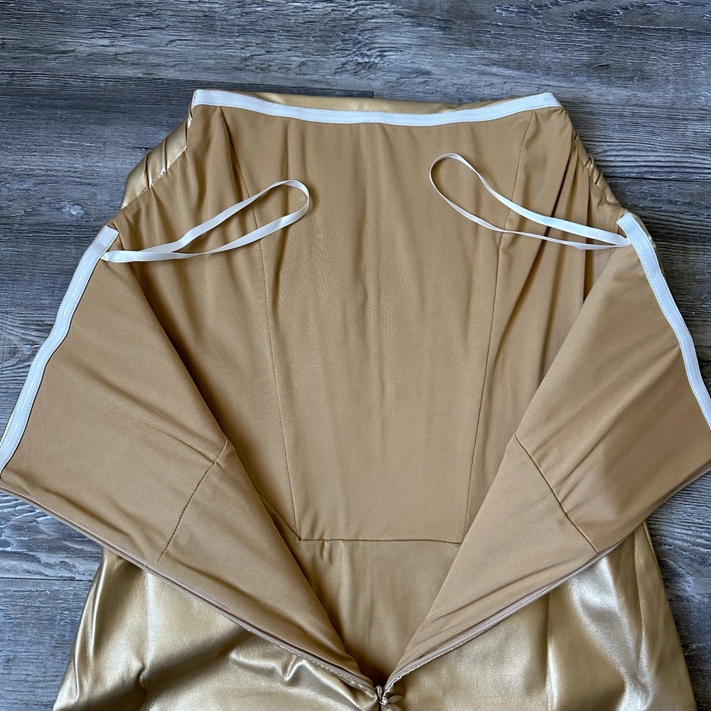 Sold Gold faux leather dress - Picture 9 of 16